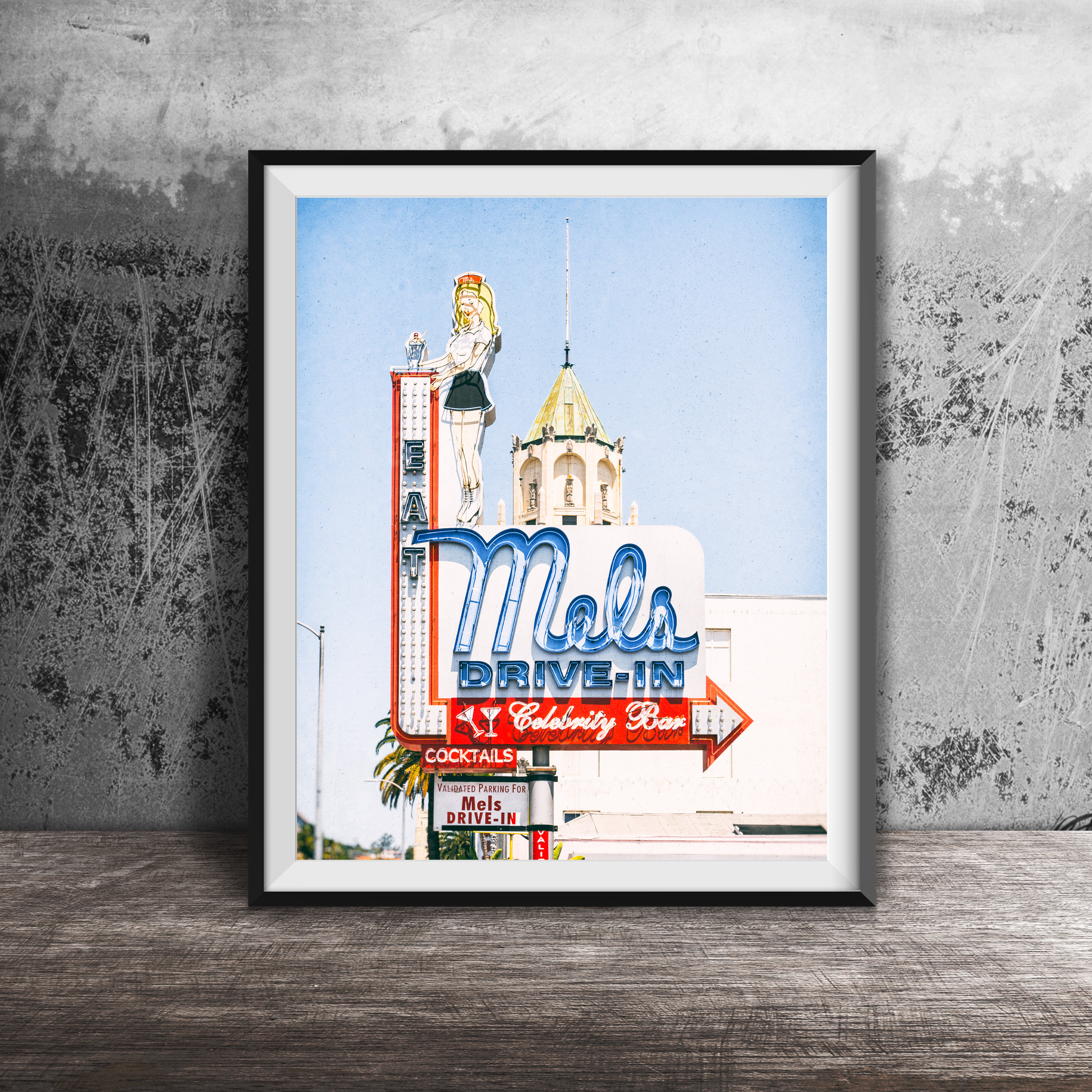 MEL'S DRIVE IN - Art Photography Print - Hollywood, California Photo - Diner Neon Sign - Vintage Neon Photo Print