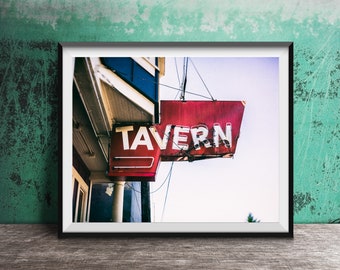 TAVERN, BAR Wall Art - Unframed Photography Print - Restaurant, Kitchen, Bar Sign