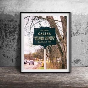Galena, Illinois - Unframed Photography Print - Galena, Illinois Sign Art Photo