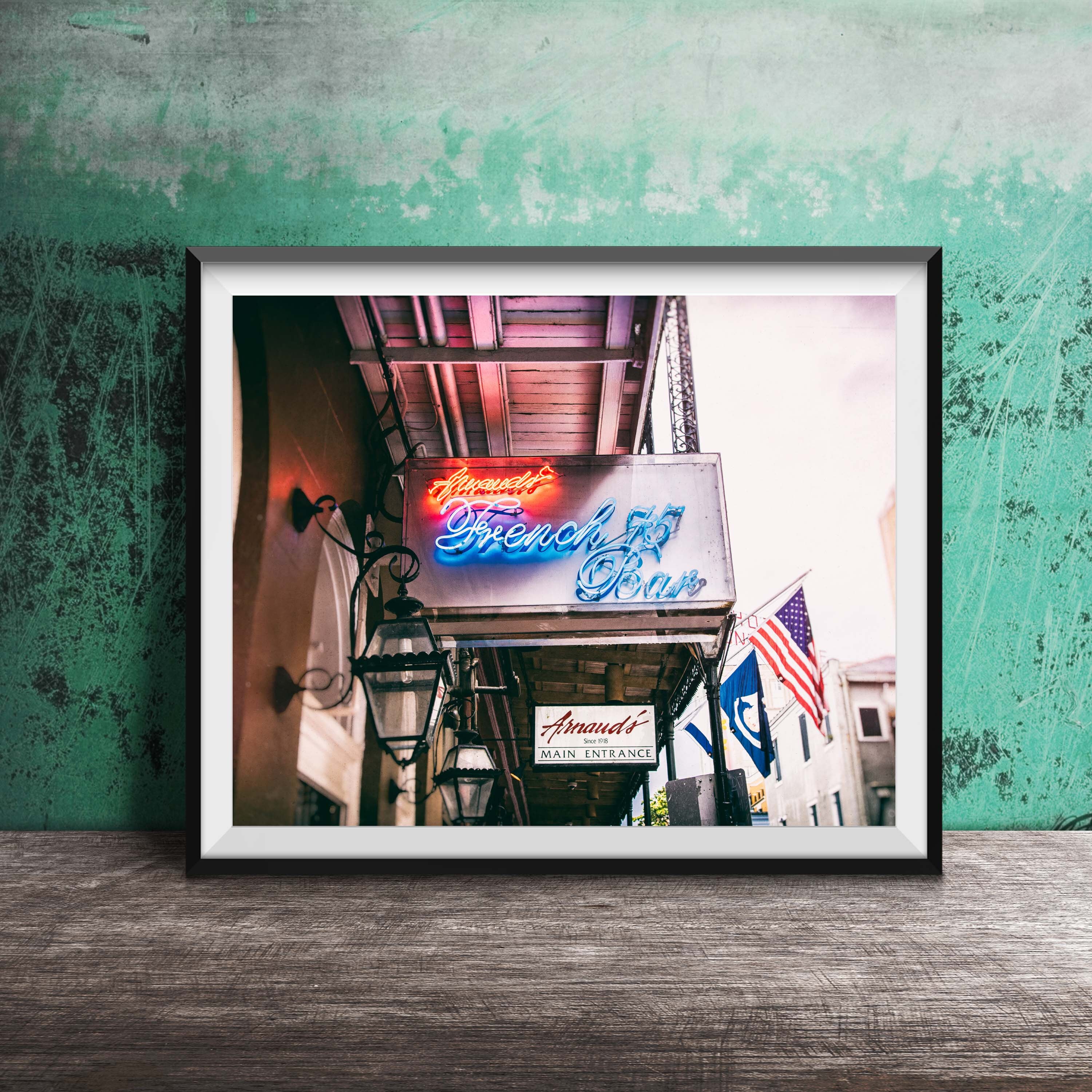 Arnaud's French 75 Bar, New Orleans Wall Art - NOLA Sign Photography - Unframed Restaurant Print - Kitchen Decor - French Quarter Wall Art