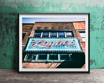 Layla's Honky Tonk - Nashville, Tennessee Sign Photography - Street Art - Wall Art Photo - Broadway, Music City Photography