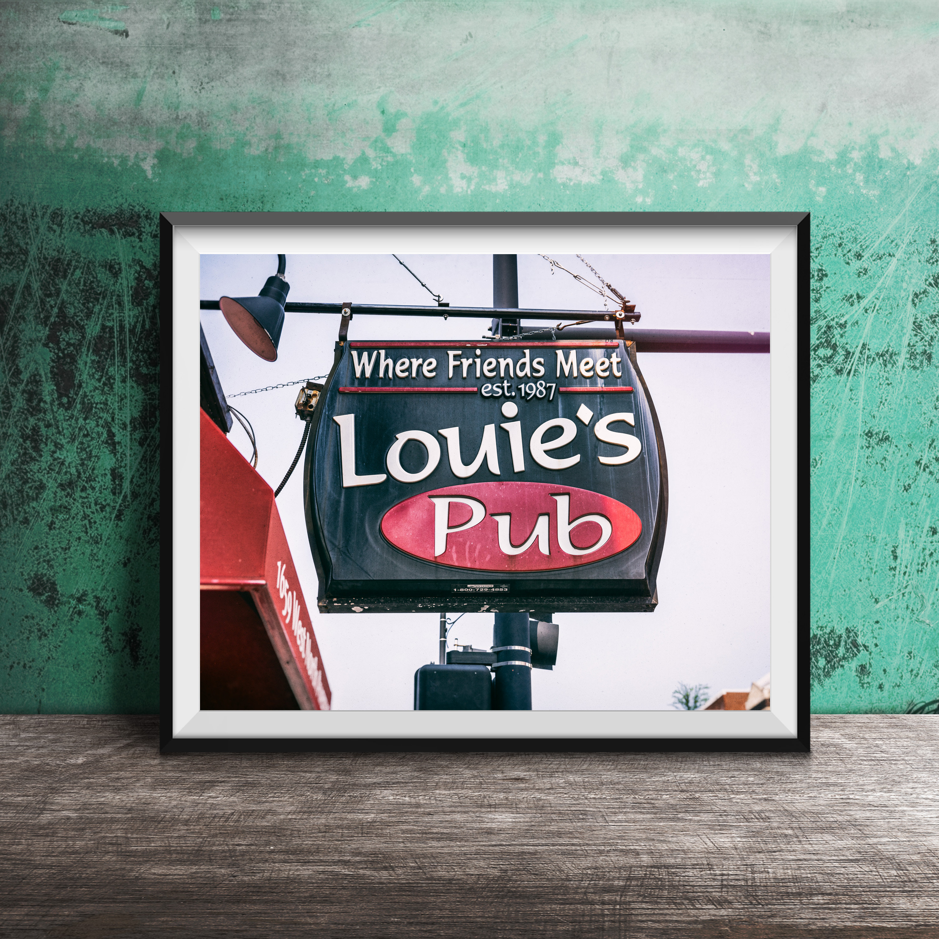 LOUIE'S PUB, Chicago Wall Art - Chicago Sign Photography - Wicker Park, Chicago Bar Sign