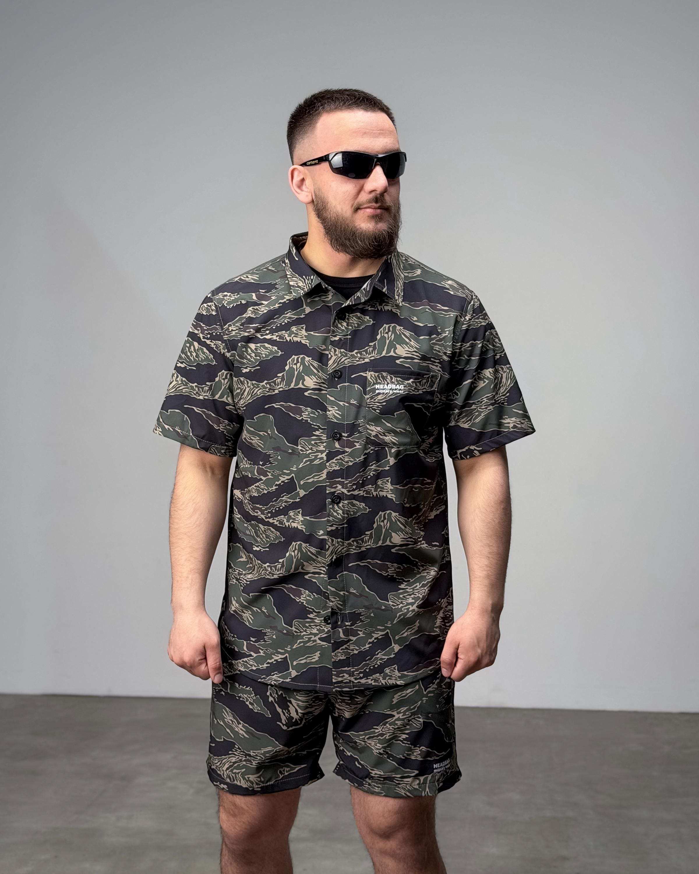 Tiger Stripe Camo Hawaiian Shirt - Etsy Canada