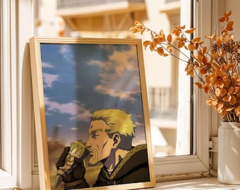 Askeladd Poster - Vinland Saga Warrior Portrait Art Print, Nordic Anime Wall Decor, Seinen Fan Gift Poster
