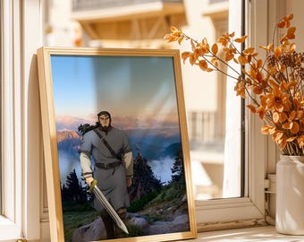 Thors Snorresson Poster - Vinland Saga Warrior Landscape Art Print, Nordic Anime Wall Decor, Viking Fan Gift Poster