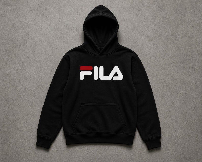 Mens Fila Logo Fleece Hoodie Sweatpants Tracksuit Set Jogging Streetwear Outfit image 3
