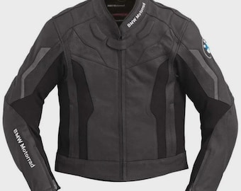 Chaqueta de moto de piel BMW Motorrad: con protecciones CE, piel de vacuno.