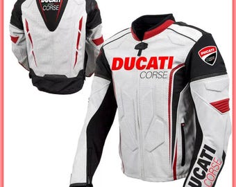 Chaqueta de moto de cuero Ducati Corse – Equipamiento de conducción