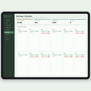 Ersparnisse-Tracker-Arbeitsblatt | Sinkende Geldmittel und Sparziele Tracker | Geld sparen Challenge-Planer | Excel & Google Sheets Bild 6