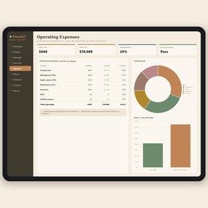 Rental Property Analyzer Spreadsheet | Real Estate Investment Calculator | Cap Rate and Cash Flow Deal Analyzer | Excel & Google Sheets imagen 5
