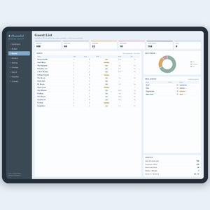 Plantilla todo en uno para planificar bodas: hoja de cálculo, control de presupuesto para Google Sheets y Excel, lista de invitados, plano de mesas y confirmación de asistencia. imagen 4