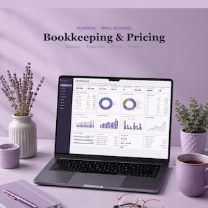 Small Business Bookkeeping and Pricing Calculator | Etsy Seller Profit Tracker | Handmade Product Pricing | Google Sheets and Excel image 1