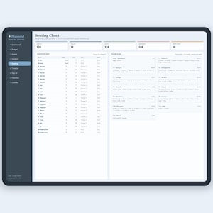 Plantilla todo en uno para planificar bodas: hoja de cálculo, control de presupuesto para Google Sheets y Excel, lista de invitados, plano de mesas y confirmación de asistencia. imagen 6