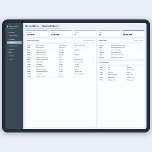 Tijdlijnsjabloon trouwdag, uur per uur trouwschema en schema voor Google Spreadsheets en Excel, bewerkbare checklist 'Dag van de dag' afbeelding 5