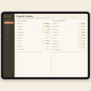 Rental Property Analyzer Spreadsheet | Real Estate Investment Calculator | Cap Rate and Cash Flow Deal Analyzer | Excel & Google Sheets imagen 2