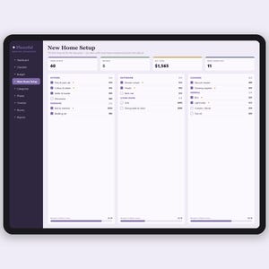 Lista de verificación para la mudanza y hoja de cálculo para organizar el nuevo hogar / Presupuesto de mudanza, planificador de embalaje y montaje / Excel y Google Sheets imagen 4