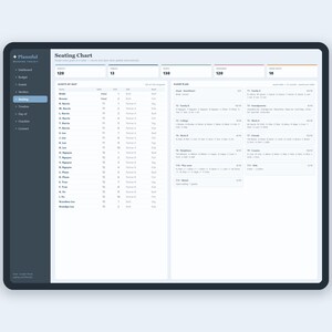 Ultieme bruiloftplannerbundel voor Google Spreadsheets en Excel, budget, gastenlijst, stoelindeling, tijdlijn en spreadsheetset checklist afbeelding 6