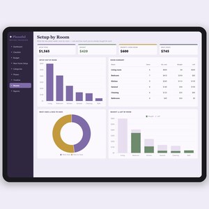 Lista de verificación para la mudanza y hoja de cálculo para organizar el nuevo hogar / Presupuesto de mudanza, planificador de embalaje y montaje / Excel y Google Sheets imagen 8