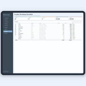 Hoja de cálculo con lista de tareas para la planificación de la boda, lista de tareas pendientes para la cuenta regresiva de 12 meses para Google Sheets y Excel, lista de verificación editable para la novia. imagen 9