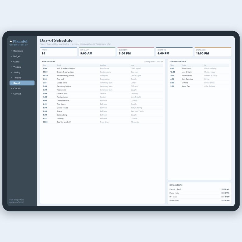 Plantilla todo en uno para planificar bodas: hoja de cálculo, control de presupuesto para Google Sheets y Excel, lista de invitados, plano de mesas y confirmación de asistencia. imagen 8