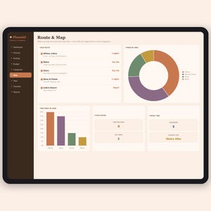 Planificador de viajes en formato hoja de cálculo / Itinerario de viaje, lista de equipaje y seguimiento del presupuesto de vacaciones / Planificador de vacaciones / Excel y Google Sheets imagen 6