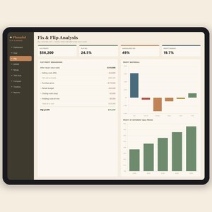 Fix and Flip Calculator + BRRRR Spreadsheet | House Flipping Deal Analyzer | 70% Rule, ROI and Profit Calculator | Excel & Google Sheets immagine 3