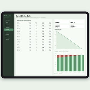 債務返済トラッカースプレッドシート｜スノーボール式・アバランチ式返済計算ツール｜クレジットカード債務プランナー｜Excel＆Googleスプレッドシート 画像 5