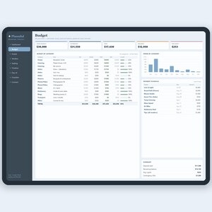 Ultieme bruiloftplannerbundel voor Google Spreadsheets en Excel, budget, gastenlijst, stoelindeling, tijdlijn en spreadsheetset checklist afbeelding 3