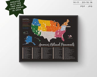 National Monuments Map | Printable Map | US National Monuments | National Parks Passport | National Park Service | Travel Map