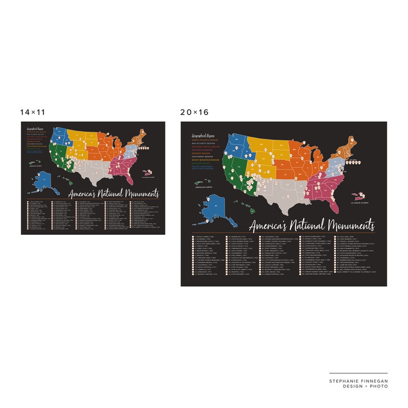 Karte der Nationalmonumente Druckbare Karte US National Monuments Nationalparks Pass Nationalpark-Service Landkarte Bild 4