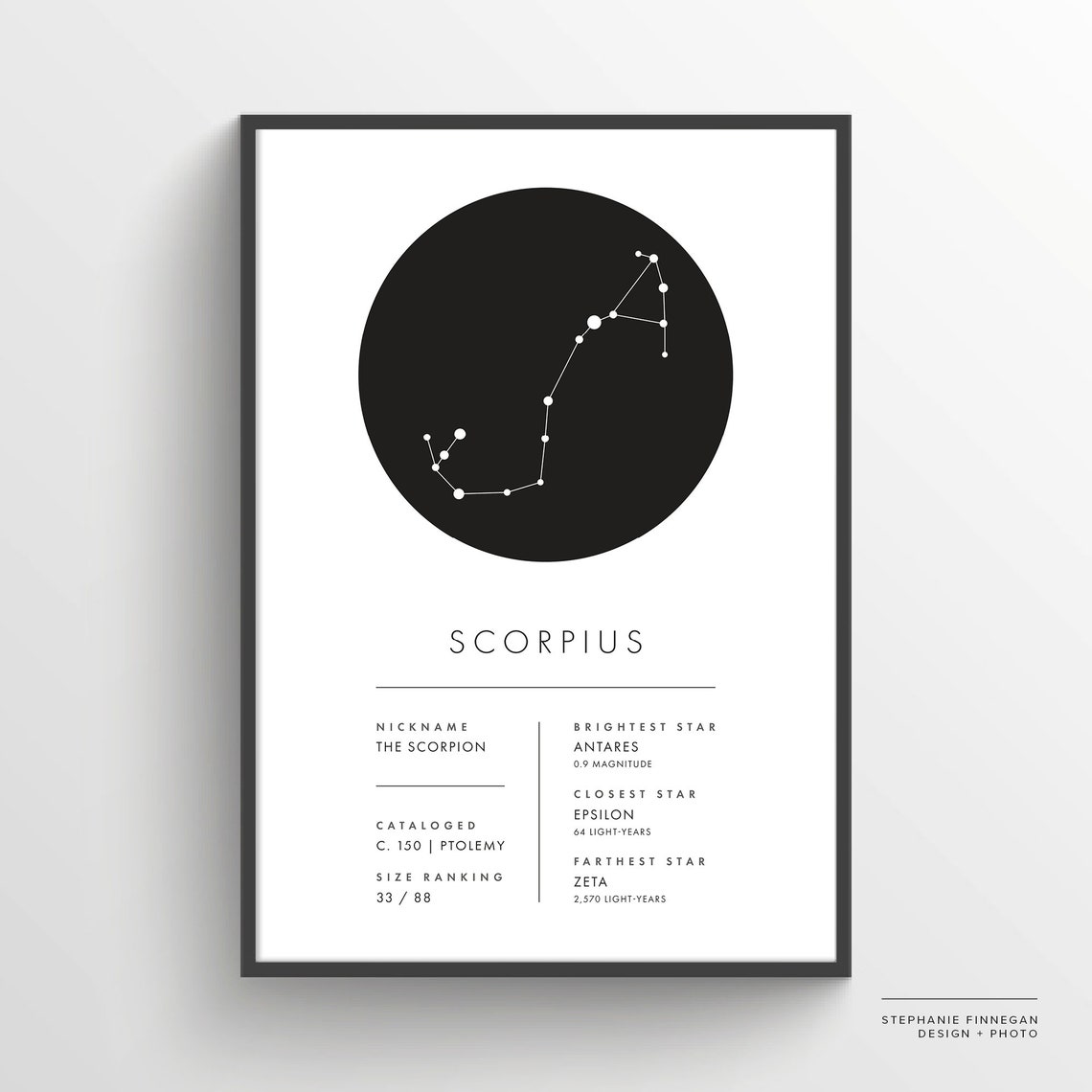 Scorpius Constellation Print Scorpio Printable Poster Constellation Art ...