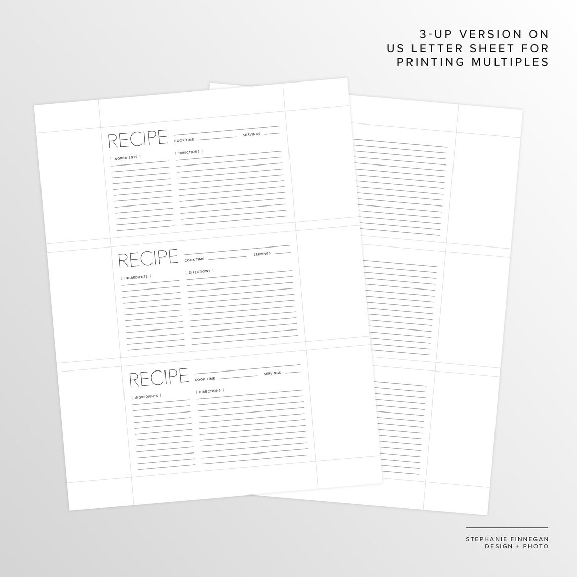 3x5 Recipe Card Printable Recipe Printable Card Recipe - Etsy
