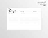 4x6 Recipe Card | Printable Recipe | Printable Card | Recipe | Printable | Recipe Cards | Recipe Template | Instant Download