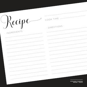 3x5 Recipe Card Printable Recipe Printable Card Recipe Printable Recipe Cards Recipe Template Instant Download image 5