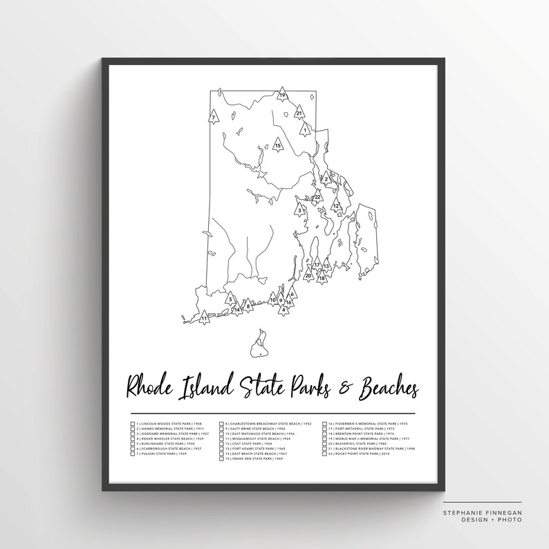 RI State Parks Map Printable Map Coloring Parks Map Rhode Island Parks RI State Parks Print Travel Map Adventure Map image 2