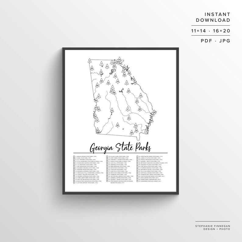 GA State Parks Map | Printable Map | Coloring Parks Map | Georgia Parks ...