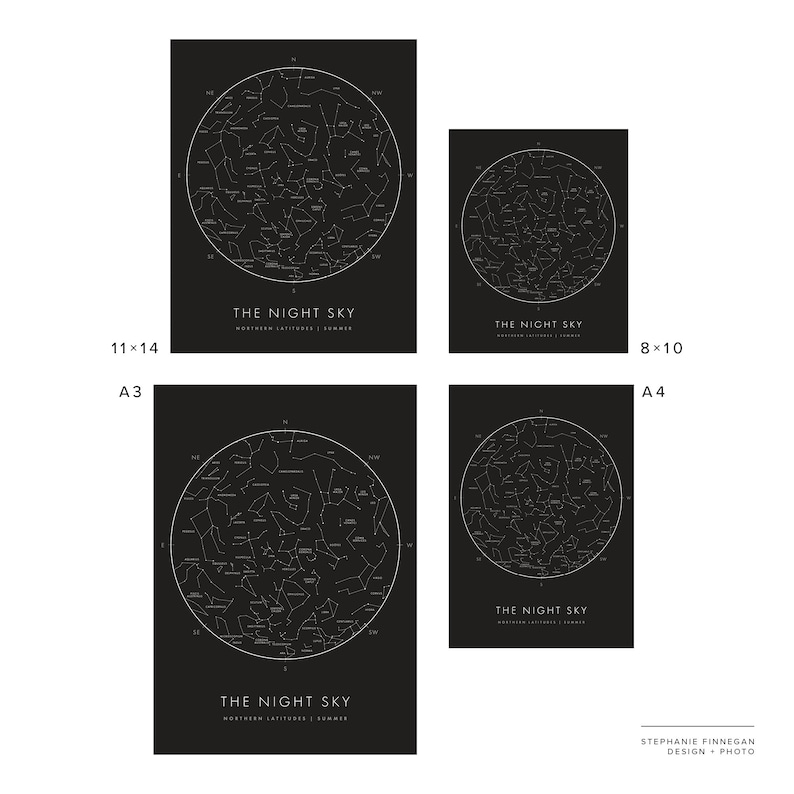 Constellations Print Printable Poster Night Sky Constellation Art ...