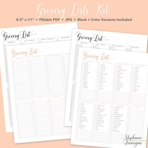 grocery lists kit grocery lists printable grocery list shopping list grocery grocery printable printable planner meal planner printable grocery lists
