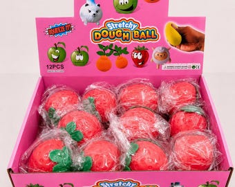 Strawberry Squishy Stress Ball, Sensory Fidget Toy, Fun Fruit Design