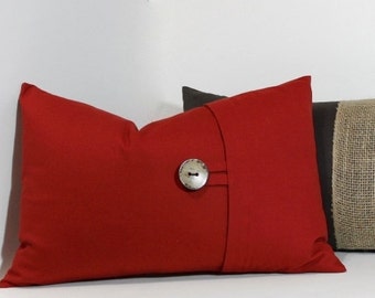 Red lumbar pillow | Etsy Red lumbar pillow | Etsy