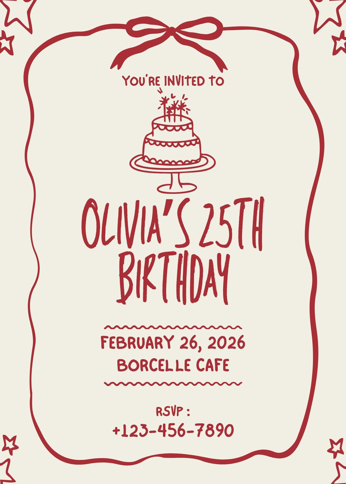 Editable Birthday Invitation Template | Elegant Digital Birthday Invite ...
