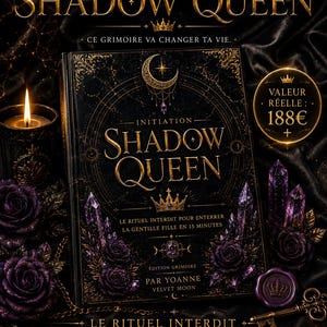 Rituel Shadow Queen pdf Audio Dark feminine| Guided journal Shadow Work| Initiation Feminin Sacre| Love Self Care| Velvet Moon
