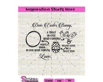 Cricut Mat Format Silhouette Transparent PNG Scan N Cut Dear Easter Bunny SVG