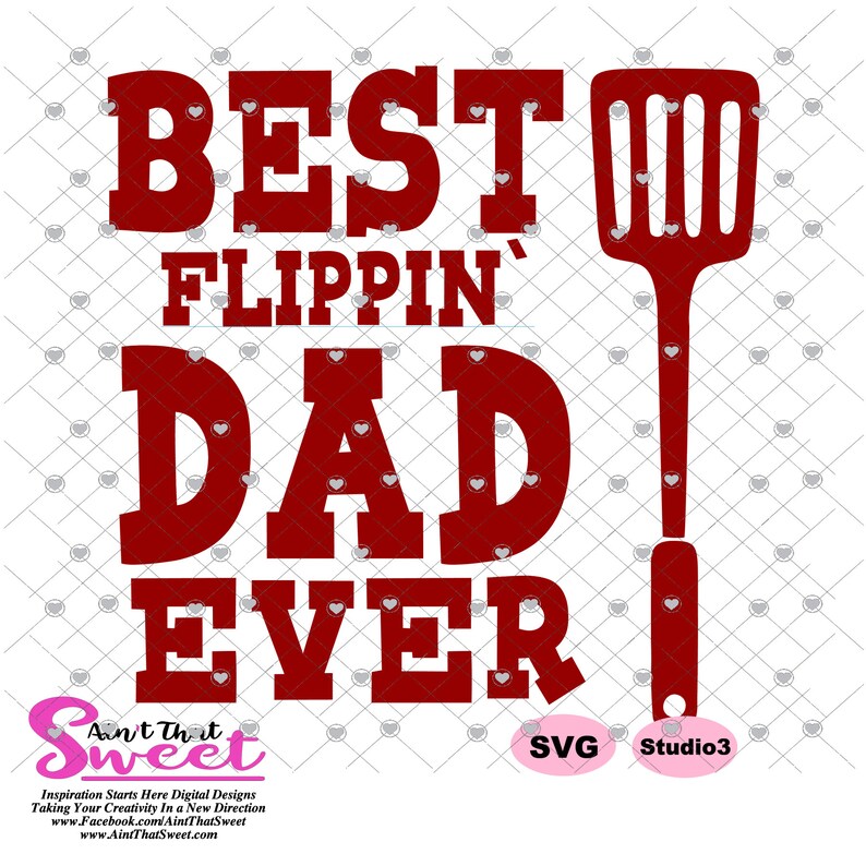 Download Best Flippin' Dad Ever Spatula Transparent PNG SVG | Etsy