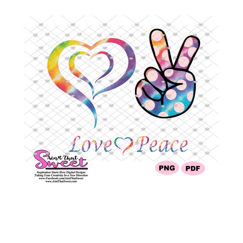 Download Love Peace Heart Hand Transparent PNG PDF SVG | Etsy