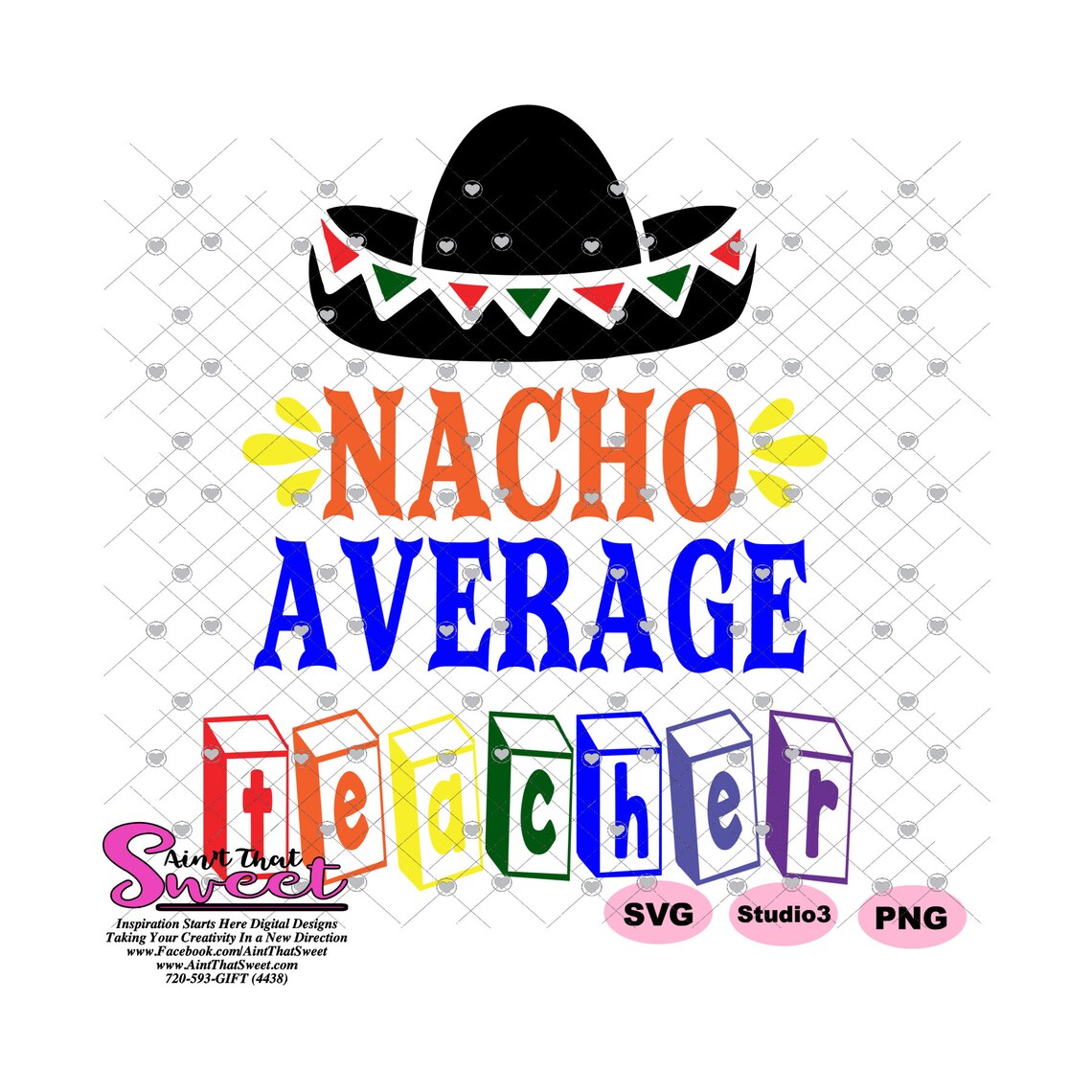 Download Nacho Average Teacher Transparent PNG SVG Silhouette | Etsy