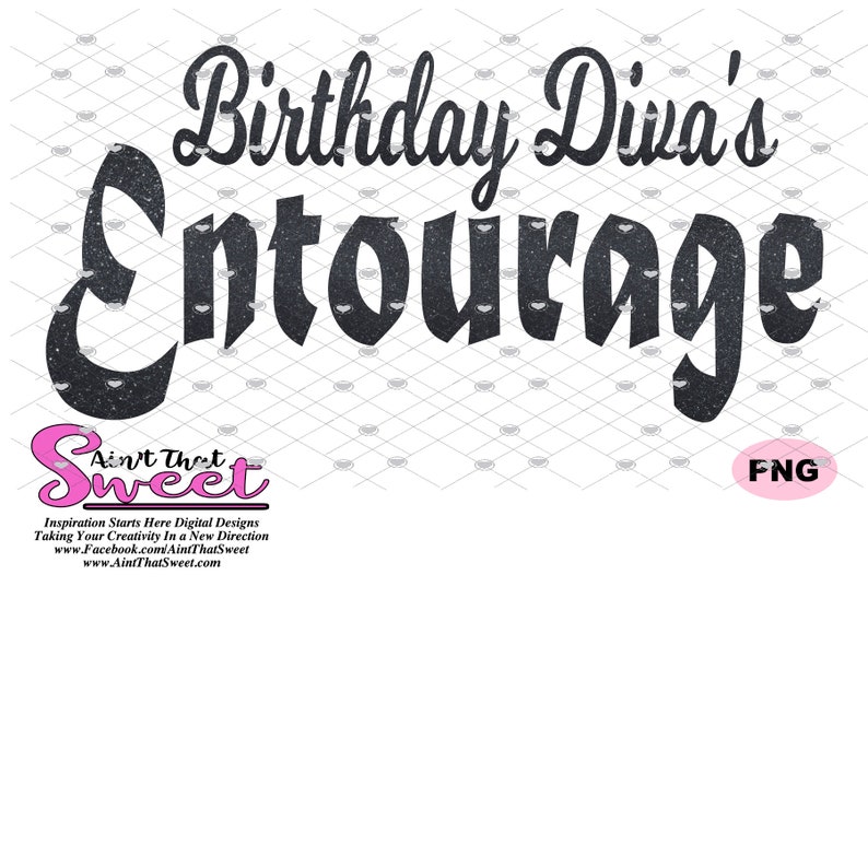 Download Birthday Diva and Birthday Diva's Entourage Transparent | Etsy