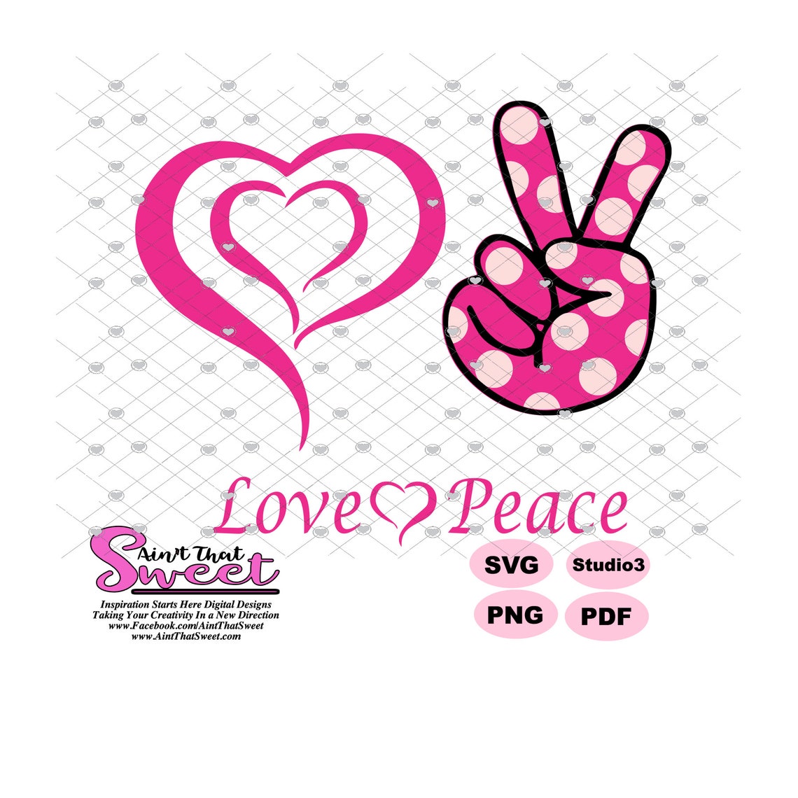 Love Peace Heart Hand Transparent PNG PDF SVG Silhouette | Etsy