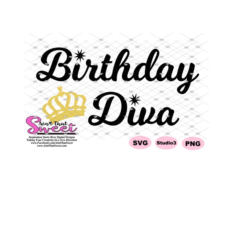 Download Birthday Diva and Birthday Diva's Entourage Transparent | Etsy