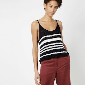 Bob Knitted Summer Top Pattern PDF – Striped Tank Top | Instant Digital Download